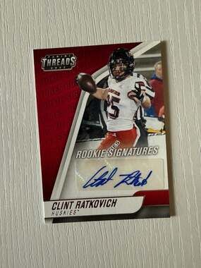 Panini Clint Ratkovich Rookie Signatures Card 2022 Threads